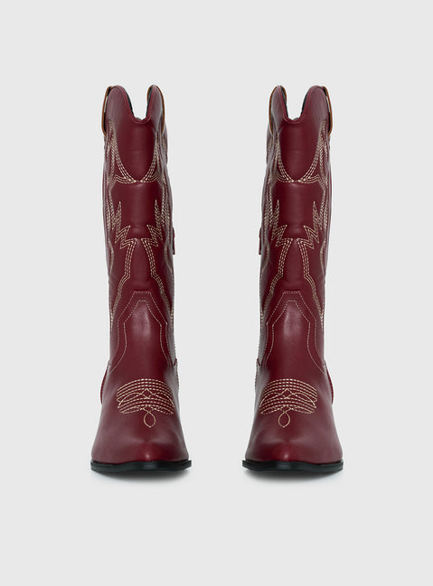 Therapy Clayton Boots Maroon