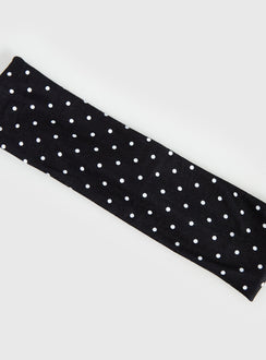 The Juney Headband Black Polka