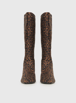 Billini Jovie Knee High Boots Leopard