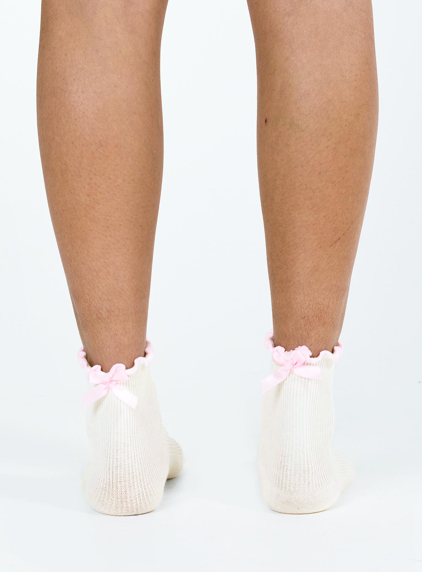 Socks Bow detail Lettuce edge cuff Good stretch
