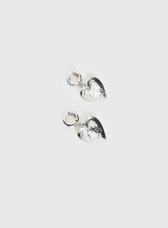 Giabella Heart Earrings Silver