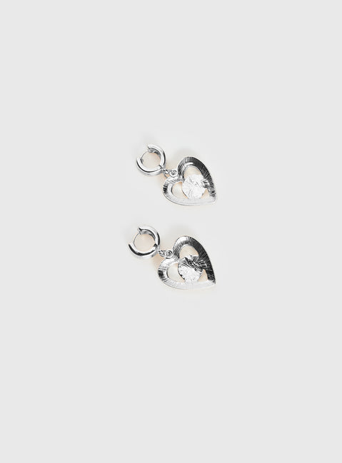Giabella Heart Earrings Silver