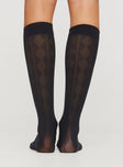 Campeon Knee High Socks Black