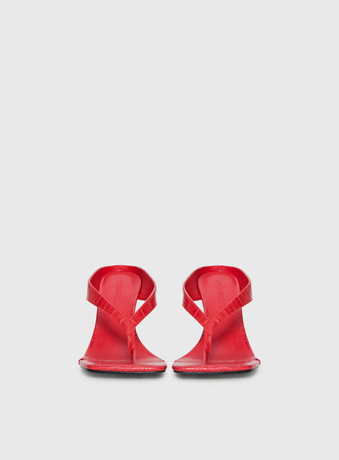Nylah Wedge Heels Red Croc