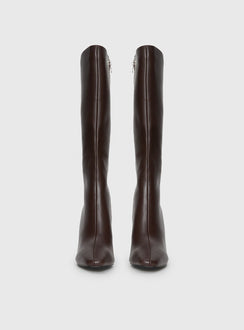 Sawyer Knee High Boots Brown