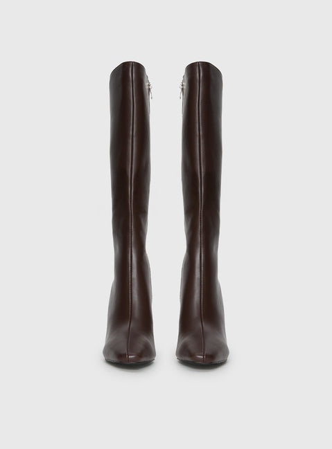 Sawyer Knee High Boots Brown