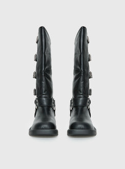 Buckle Down Boots Black