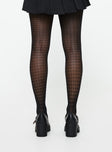 Stockings High-waisted fit, printed design, delicate material
