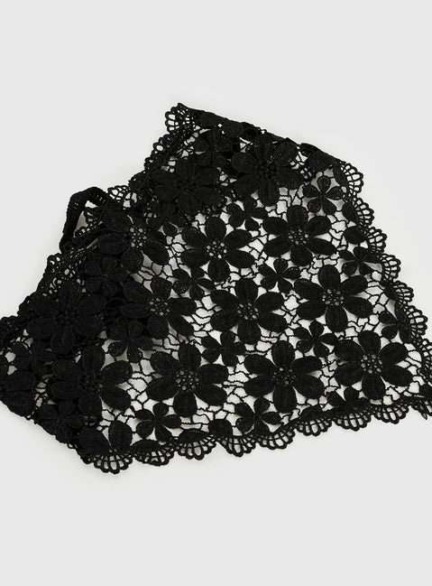Lilibette Crochet Hair Bandana Black
