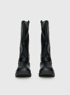 Wrecked Western Boots Black