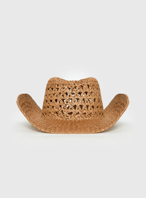 Double Take Woven Cowgirl Hat Tan