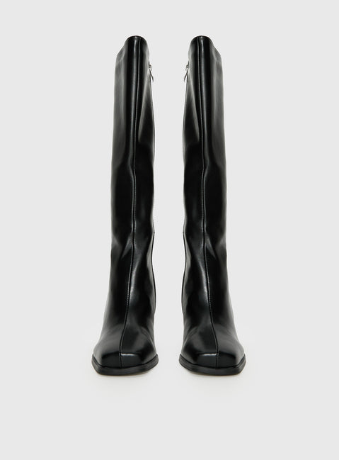 Renzo Knee High Boots Black