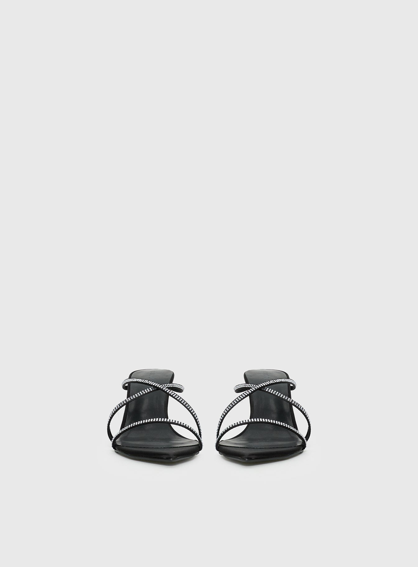 Billini Effy Heels Black Satin Diamante