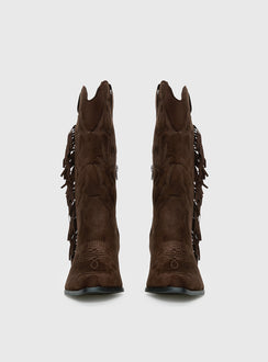 Therapy Chaos Cowboy Boots Brown
