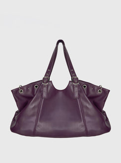 Amaria Buckle Detail Shoulder Bag Plum