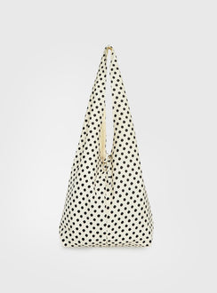 Sunday Sunrise Slouchy Bag White Polka