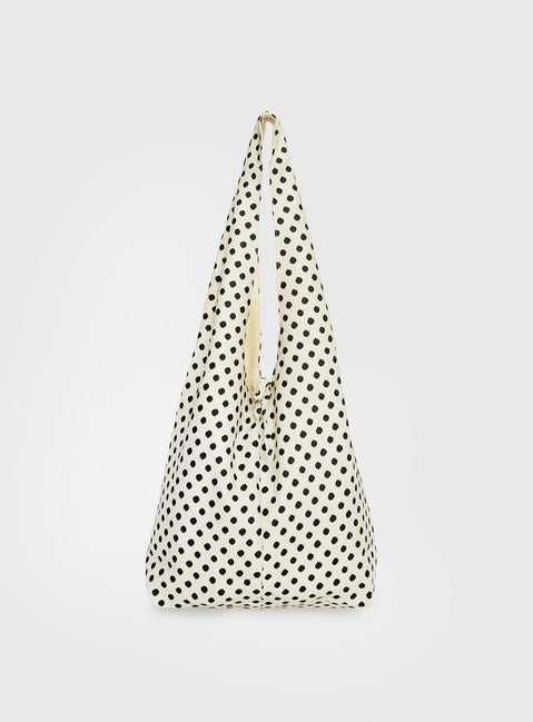 Sunday Sunrise Slouchy Bag White Polka