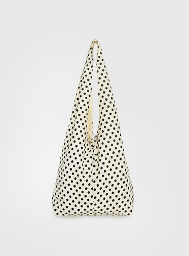 Sunday Sunrise Slouchy Bag White Polka
