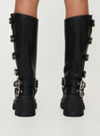 Buckle Up Now Boots Black