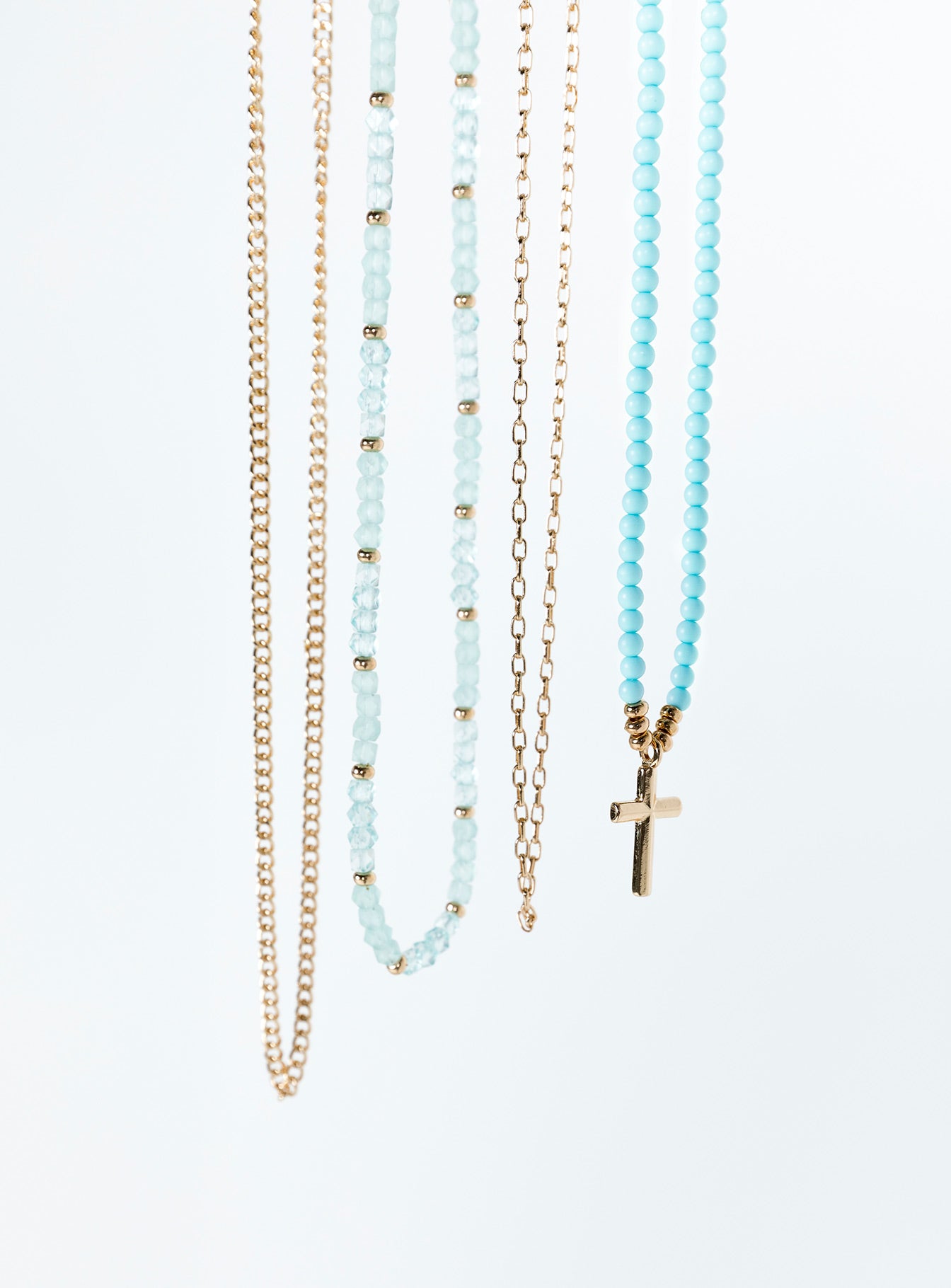 Necklace set Beaded design  Gold toned 