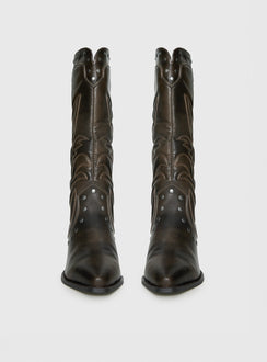 Billini Damica Cowboy Boots Washed Brown