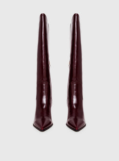 Billini Yasma Knee High Boots Berry Shine