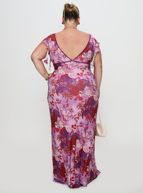 soleila maxi dress purple multi Soleila Maxi Dress Purple Multi