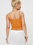 Singlet top Slim fitting, scoop neckline, fixed straps, ribbed material Good stretch, unlined
