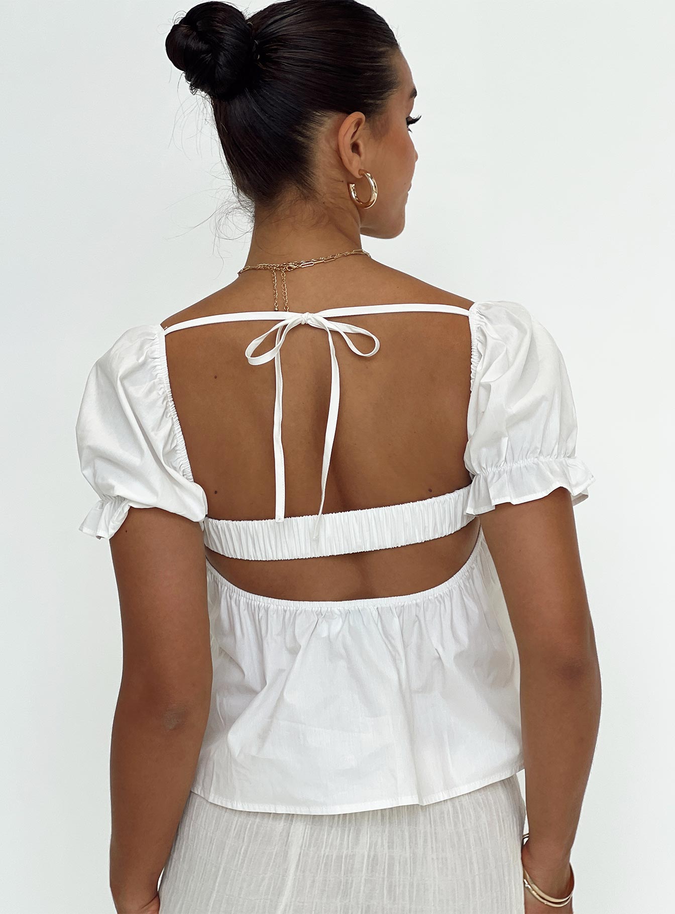 product Princess Polly Short Sleeves Square Neck  Arbour Top White