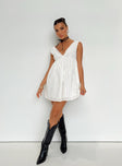 Princess Polly V-Neck  Laney Mini Dress White