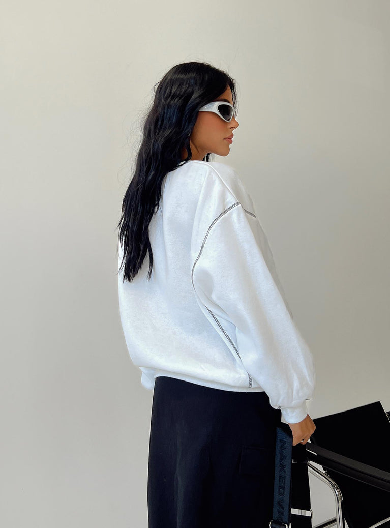 Colorado Oversized Crewneck Sweatshirt | US 6 | White | Womens | Princess Polly