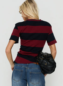 In Transit Tee Red Stripe