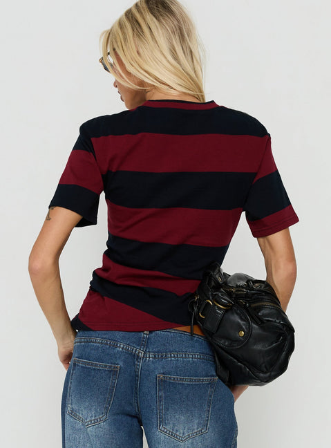 In Transit Tee Red Stripe