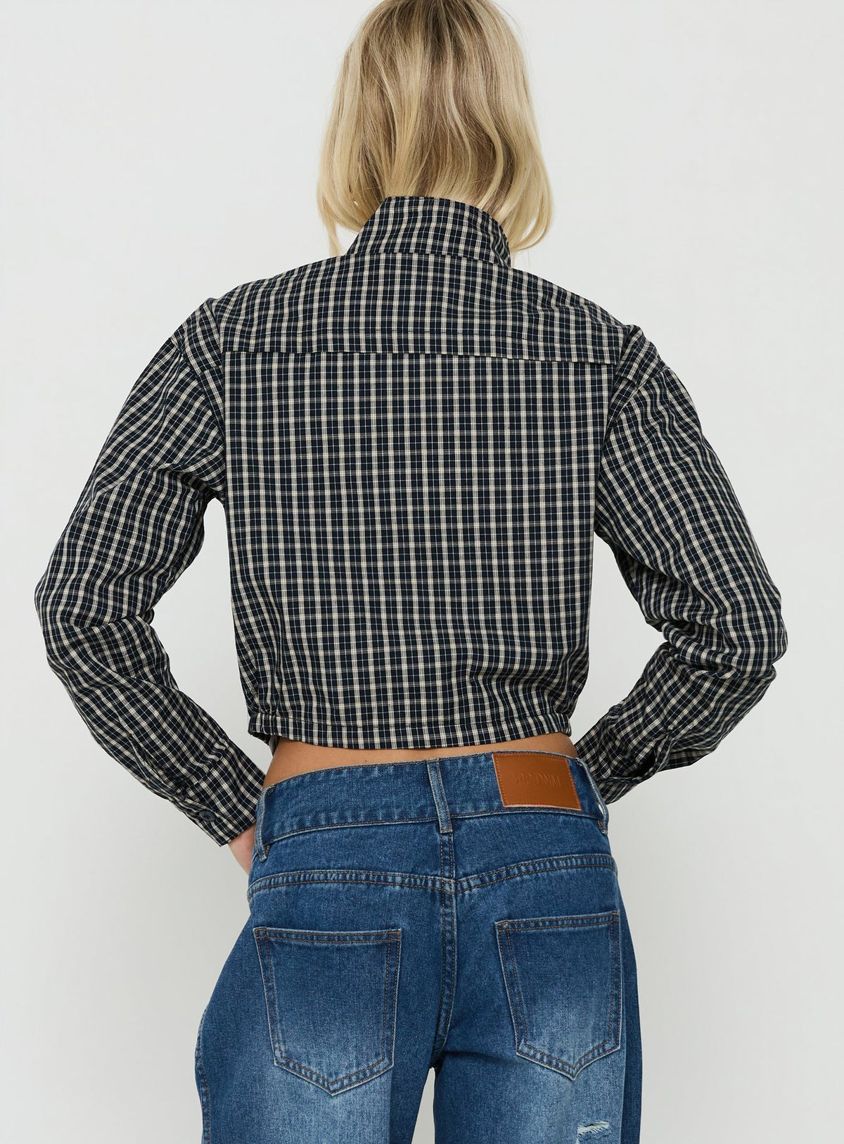 Aura Jacket Navy / Lemon Plaid