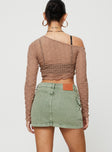 Zakai Cargo Denim Mini Skirt | US 2 | Green | Womens | PP DNM