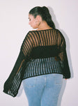 The Kennedy Sweater Black Curve Lower Impact Princess Polly  regular 