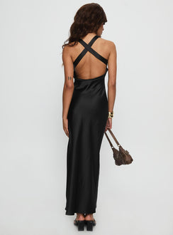 Alter Egos Drape Maxi Dress Black