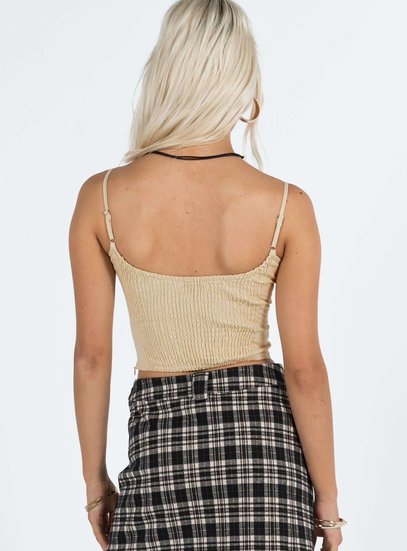 product Princess Polly Sleeveless Square Neck  Virtue Top Beige