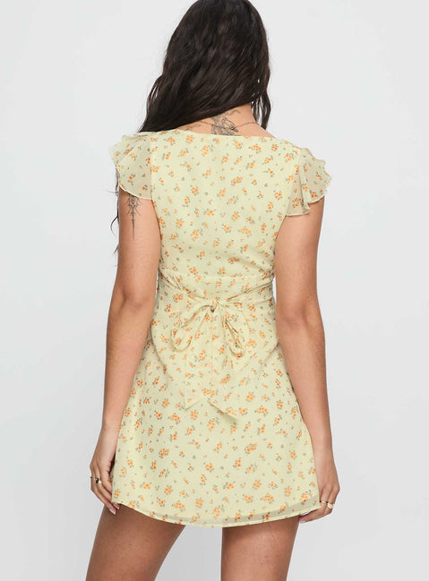 I Guess So Mini Dress Yellow Multi | Princess Polly I Guess So Mini Dress Yellow Multi | Princess Polly