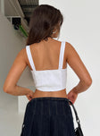 product Princess Polly Short Sleeves Square Neck  Valdez Corset Top White