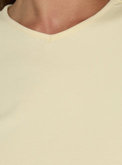 Nakota V Neck Cinched Tee Butter Yellow