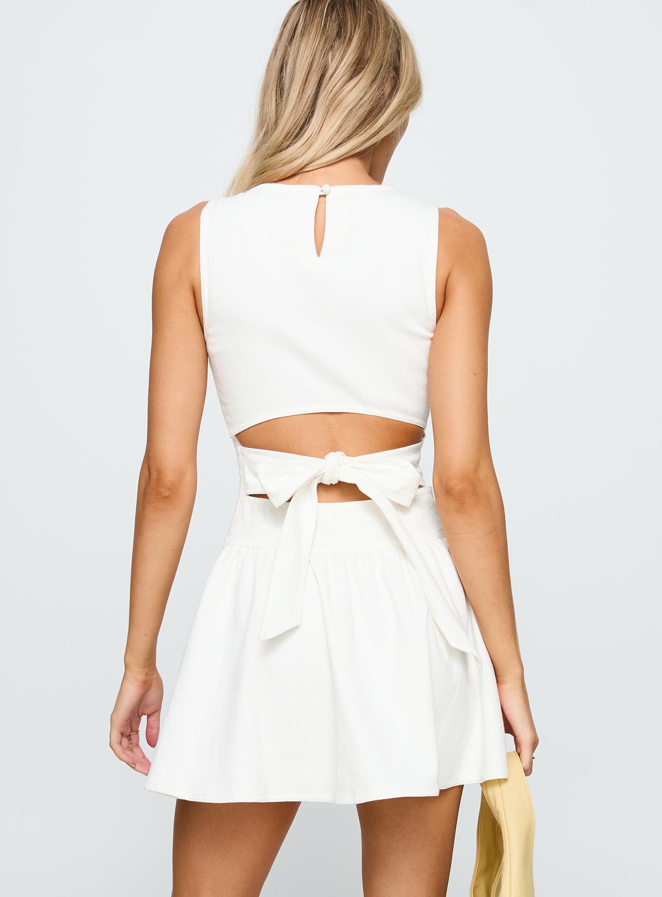 princess polly tie back dress Feeling Alive Tie Back Mini Dress | White | Womens