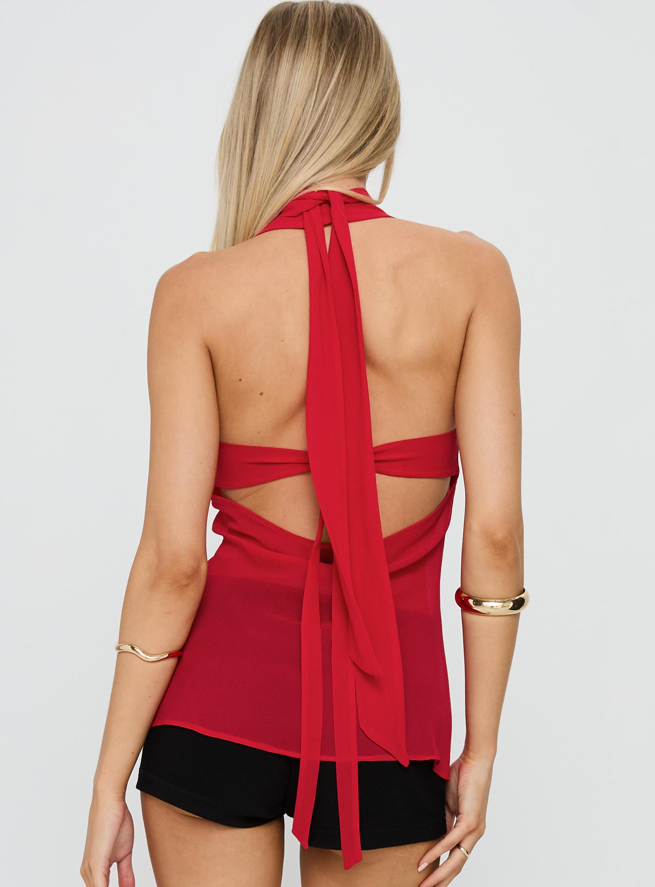 Scarface Tie Top Red