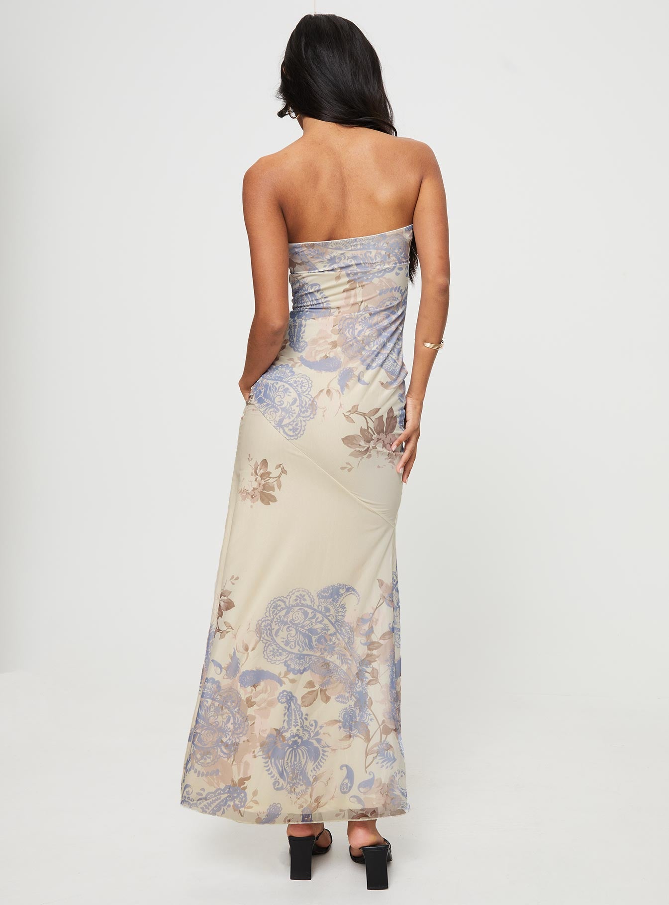 kyanne maxi dress Kyanne High Split Maxi Dress | Cream Multi | Womens
