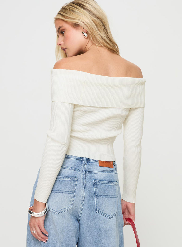 Infinity Off The Shoulder Top Cream