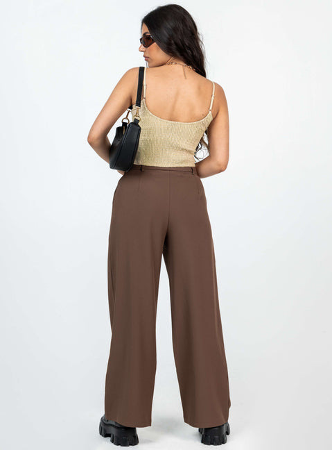 Archer Pants Petite | Brown | Womens | Princess Polly Petite Archer Pants Petite | Brown | Womens | Princess Polly Petite