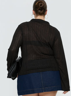 When You Sleep Long Sleeve Top Black Curve