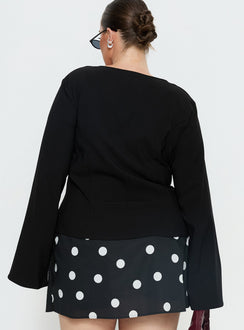 Serefina Long Sleeve Top Black Curve