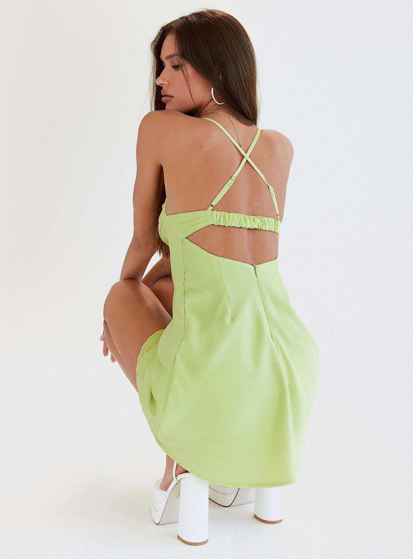 Glendon Mini Dress Green | Princess Polly Glendon Mini Dress Green | Princess Polly