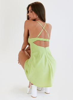 Glendon Mini Dress Green | Princess Polly Glendon Mini Dress Green | Princess Polly